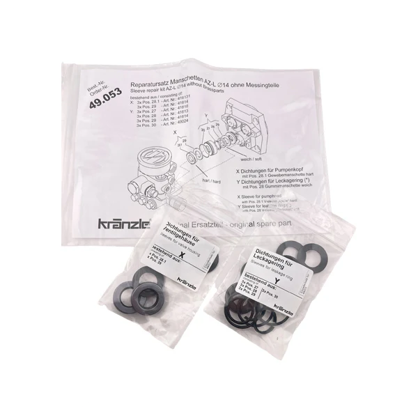 Phụ tùng của máy rửa xe KRANZLE HD 10/122 TS: Repair kit Sleeves 14 mm AZ-L -pump (49053) 4 Phụ tùng của máy rửa xe KRANZLE HD 10/122 TS: Repair kit Sleeves 14 mm AZ-L -pump (49053) - Ảnh 4