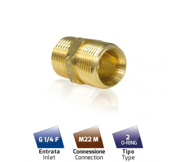 Đầu nối dây rửa xe MTM ATTACCO RAPIDO, kết nối M22 M - G 1/4 F
