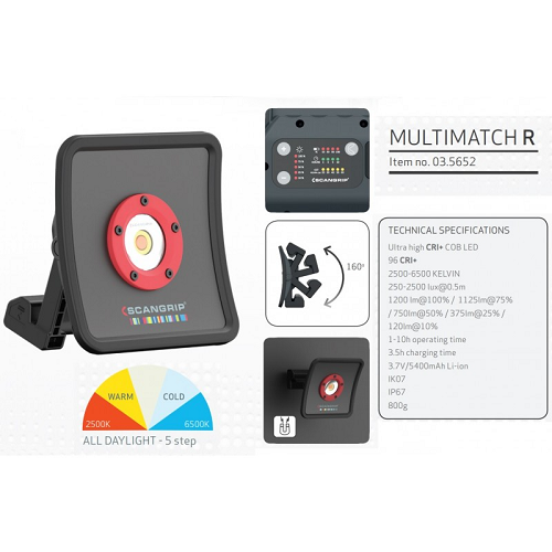 SCANGRIP MULTIMATCH R | Đèn soi lỗi sơn chuyên dụng cho phòng detailing 8 SCANGRIP MULTIMATCH R | Đèn soi lỗi sơn chuyên dụng cho phòng detailing - Ảnh 8